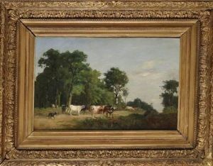 Les Vaches Au Paturage by Jacques Alfred Brielman