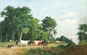 Vaches Au Paturage by Jacques Alfred Brielman