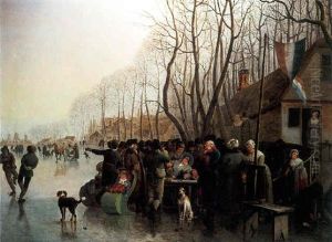 Les Patineurs by Jan Laurensz van der Vinne the Younger