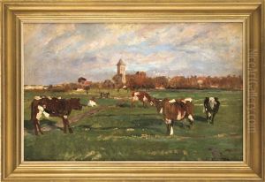 Kuhe Auf Der Weide by Carl Vinnen