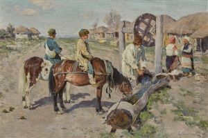 At The Trough by Sergei Arsenievich Vinogradov