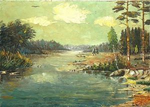Landscape by Sergei Arsenievich Vinogradov