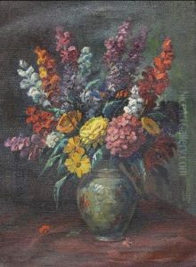 Still Life With Flowers by Sergei Arsenievich Vinogradov