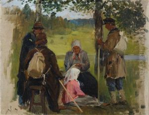 Rest Stop by Sergei Arsenievich Vinogradov