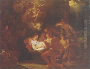 Adoration Of The Shepherds by Domenico Viola