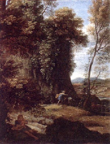 A Wooded Landscape With Apollo And Mercury - view 1