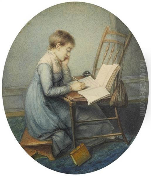 A Portrait Of The Artist's Daughter, Maria Brook Pulham (nee Violet) - view 1