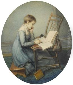 A Portrait Of The Artist's Daughter, Maria Brook Pulham (nee Violet)