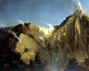 Partie Du Cratere De L'etna by Eugene Viollet-Le-Duc