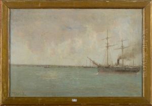 L"aviso Le Renaud A L"entree D"un Port by Victor Viollet-Le-Duc