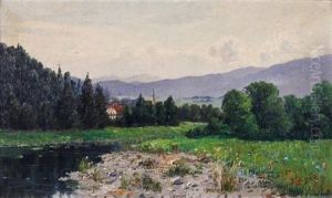Paysage De Montagne by Victor Viollet-Le-Duc