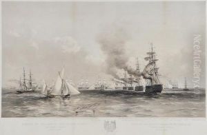 English Fleet Entering The Great Belt by Sir Oswald Walter Brierly