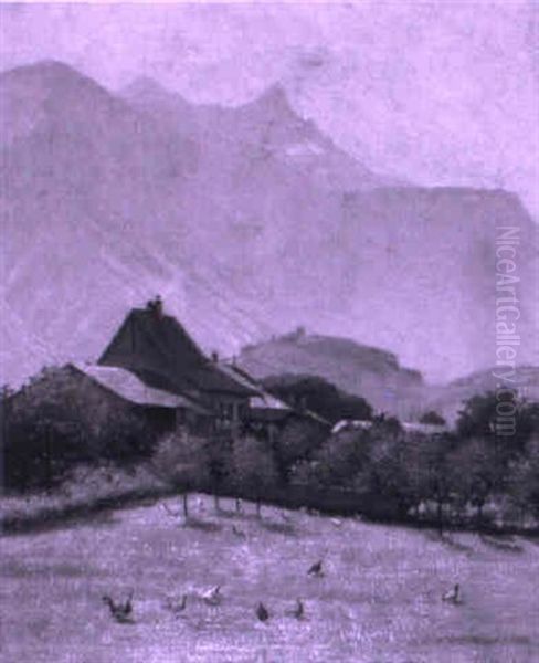 Bauernhof Vor Alpenpanorama - view 1