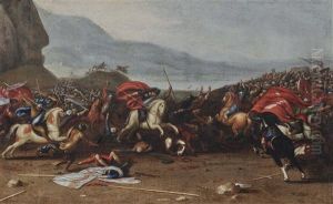 A Cavalry Battle by Frans Viruly