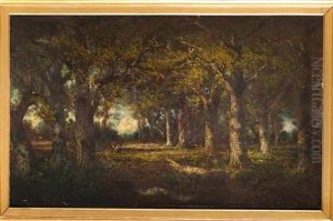 Personnages Dans Un Sous-bois by Adolfo Ferraguti Visconti