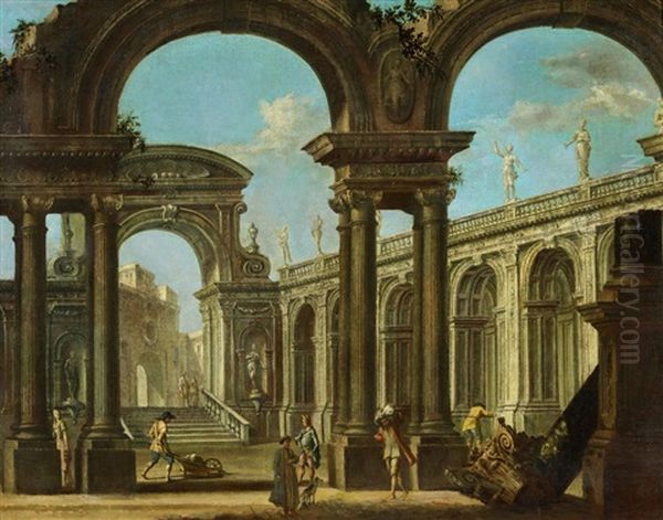 Architectural Capriccio With Figures - view 1