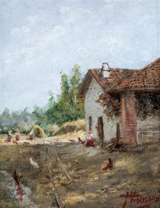 Scena Di Vita In Campagna by Francesco Vismara
