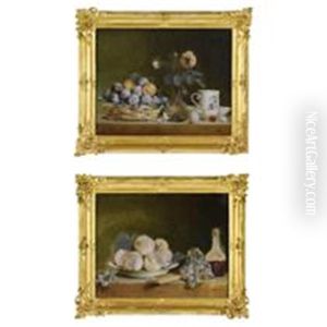 Still Lifes (pair) by Francois Xavier Vispre