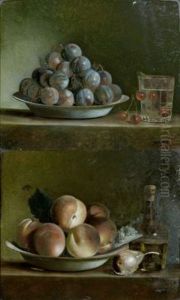 Nature Morte De Fruits (2 Works) by Francois Xavier Vispre