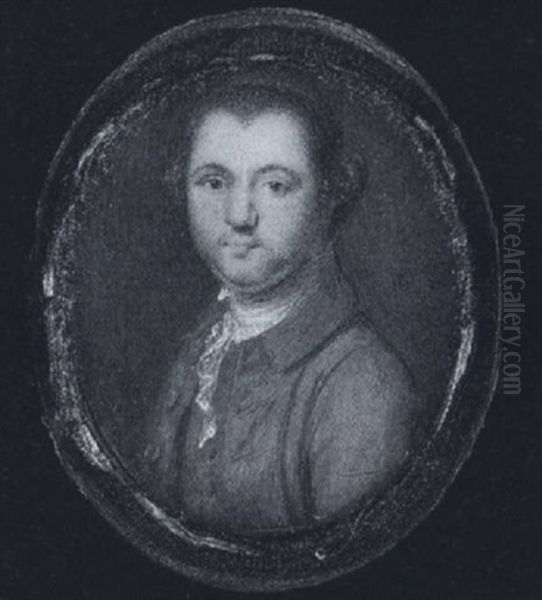 A Gentleman Wearing Mauve Coat, Matching Waistcoat And White Cravat - view 1