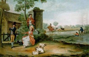 A Fete Champetre by Johannes Pieter Visser-Bender