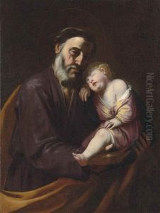 Saint Joseph With The Christ Child by Filippo Vitale