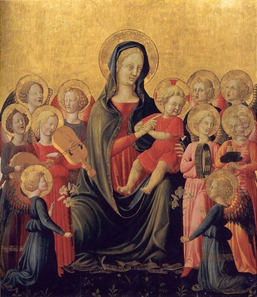 Madonna And Child With Music-making Angels - view 1