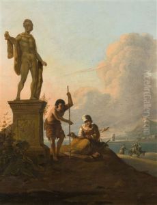 Hirtenpaar Neben Dem Apollo Von Belvedere by Wigerus Vitringa