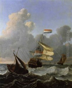 Niederlandische Schiffe Auf Bewegter See Niederlandische Schiffe Auf Bewegter See