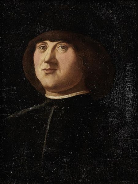 Portrait Of A Gentleman, Bust-length, In A Black Cap With An Elaborate Zazzera - view 1