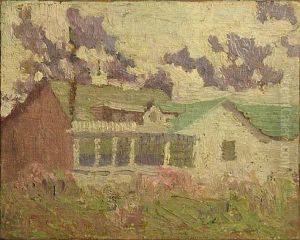 A Seascape - Study (+ House - Study; 2 Works) by Calthea Campbell Vivian