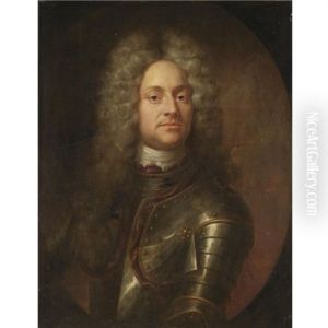 Portrait Of A Gentleman, Half-length, Wearing Armour by Joseph Vivien