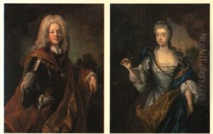 Portrat Karl Vi. Von Habsburg Und Der Gemahlin Elisabeth Christine