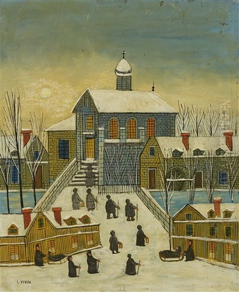 Going To Church In A Wintery Evening - view 1