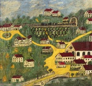 Village A L'acqueduc by Louis Vivin
