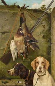 Jagdhunde Mit Erlegten Enten by Tommaso De Vivo