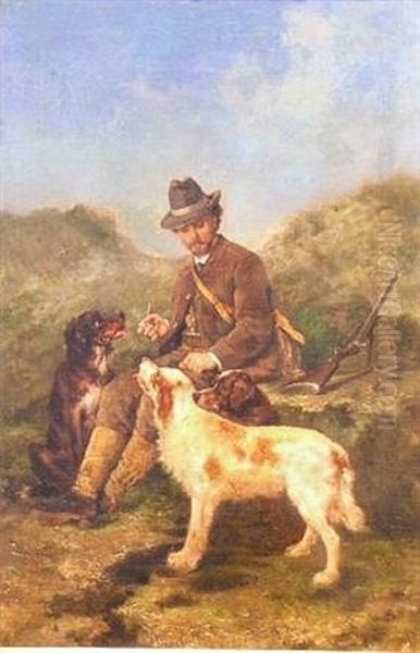 A Hunter With His Dogs - view 1