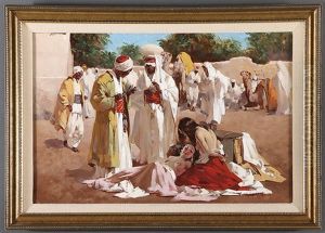 Arab Slave Market by W. Emerich Vizkelety