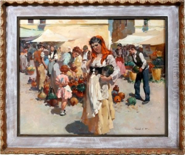 Hungarian Market Scene - view 1