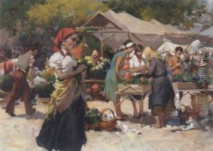 Blumenmarkt by W. Emerich Vizkelety