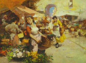 Flower Market by W. Emerich Vizkelety