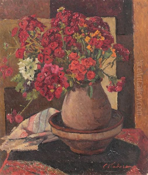 Char With Carnations - view 1