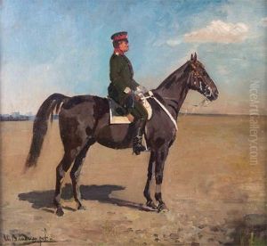 Offizier Zu Pferde by Ivan Alexeievitch Vladimirov