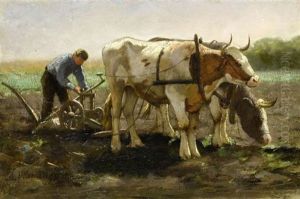 Bauer Beim Pflugen by Marinus Vlamings
