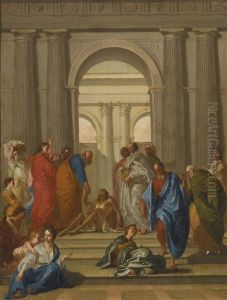 Saint Peter Healing The Paralytic At The Gate Of The Temple by Nicolas Vleughels