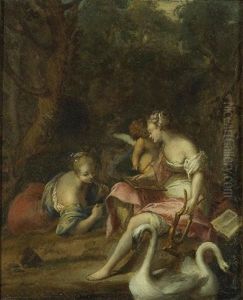 Apollo And The Nine Muses (4 Works) by Nicolas Vleughels