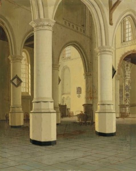 Interior Of The Nieuwe Kerk In Delft - view 1