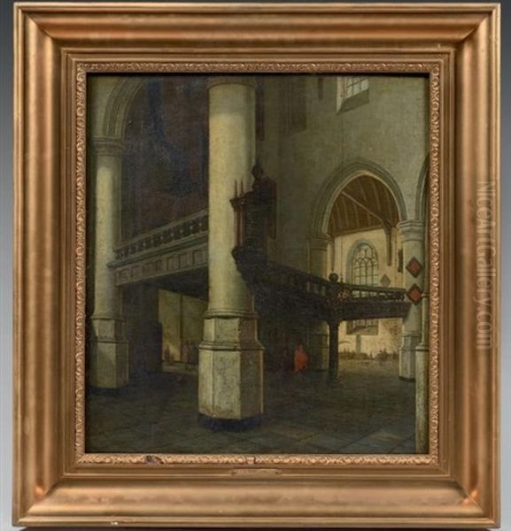 Vue De La Tribune De L'orgue De La Oude Kerk De Delft - view 1