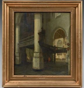 Vue De La Tribune De L'orgue De La Oude Kerk De Delft