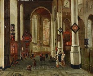 Church Interior by Hendrick Cornelisz van der Vliet